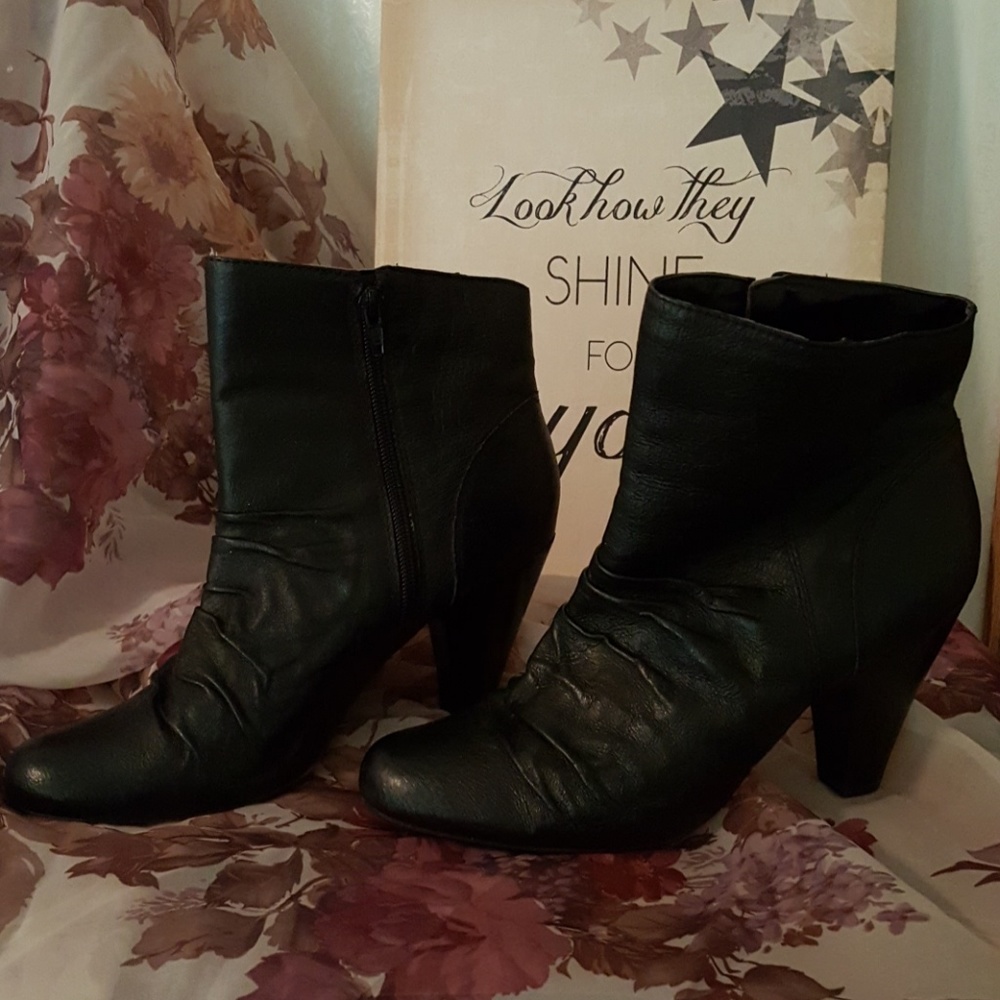 Black booties size 9
